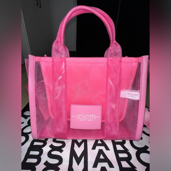 Marc Jacobs Pink Mesh Small Tote Bag - NWOT - - Picture 5 of 10